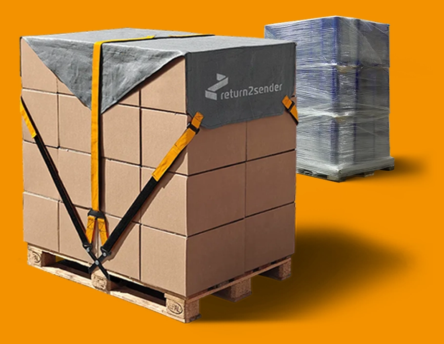 Circulaire palletverpakking return2sender
